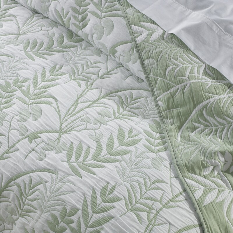 Bianca Eden Bedspread Set Sage: Super King