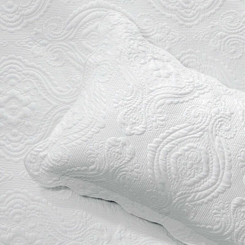 Bianca Cordelia Bedspread Set White: Queen