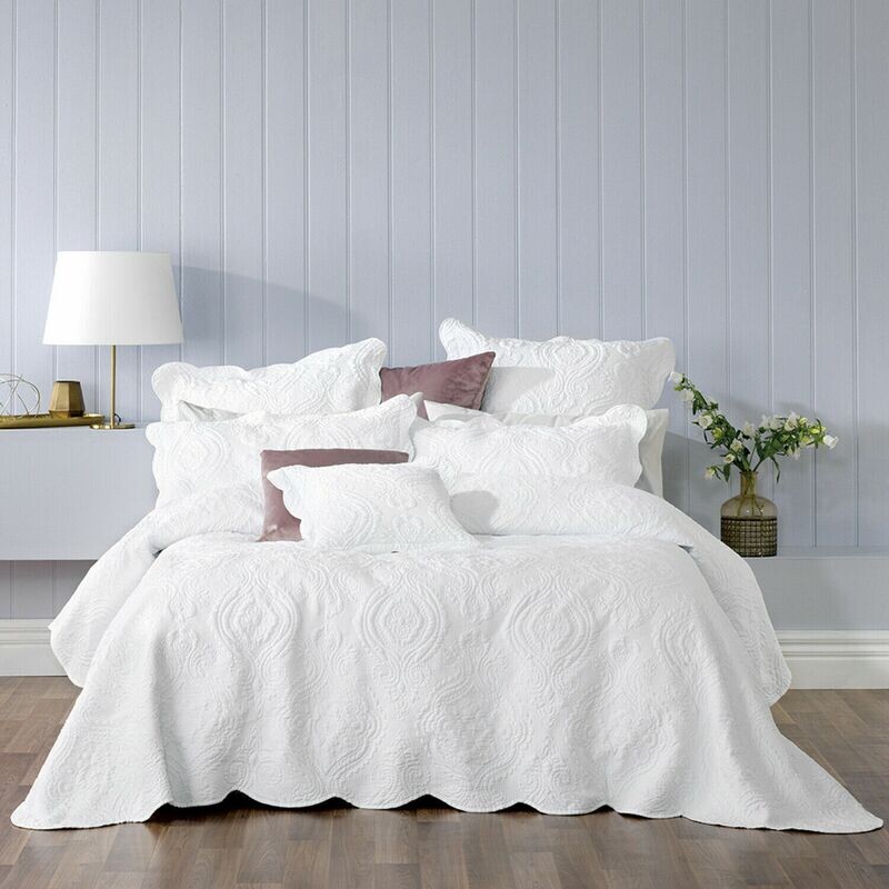Bianca Cordelia Bedspread Set White: King