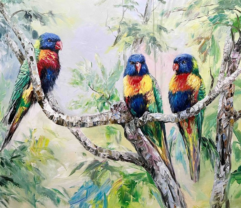 Vibrant Lorikeets Consultations Polar Fleece Blanket