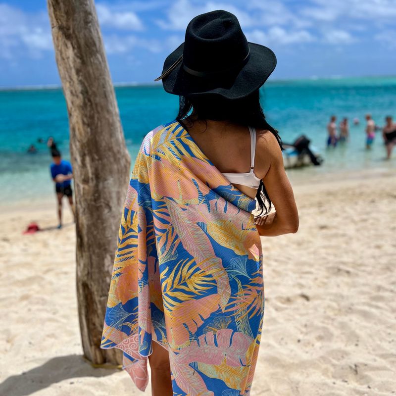 BOK Beach Life Australia ECO Sand Free Beach Towel - Sunset Palms