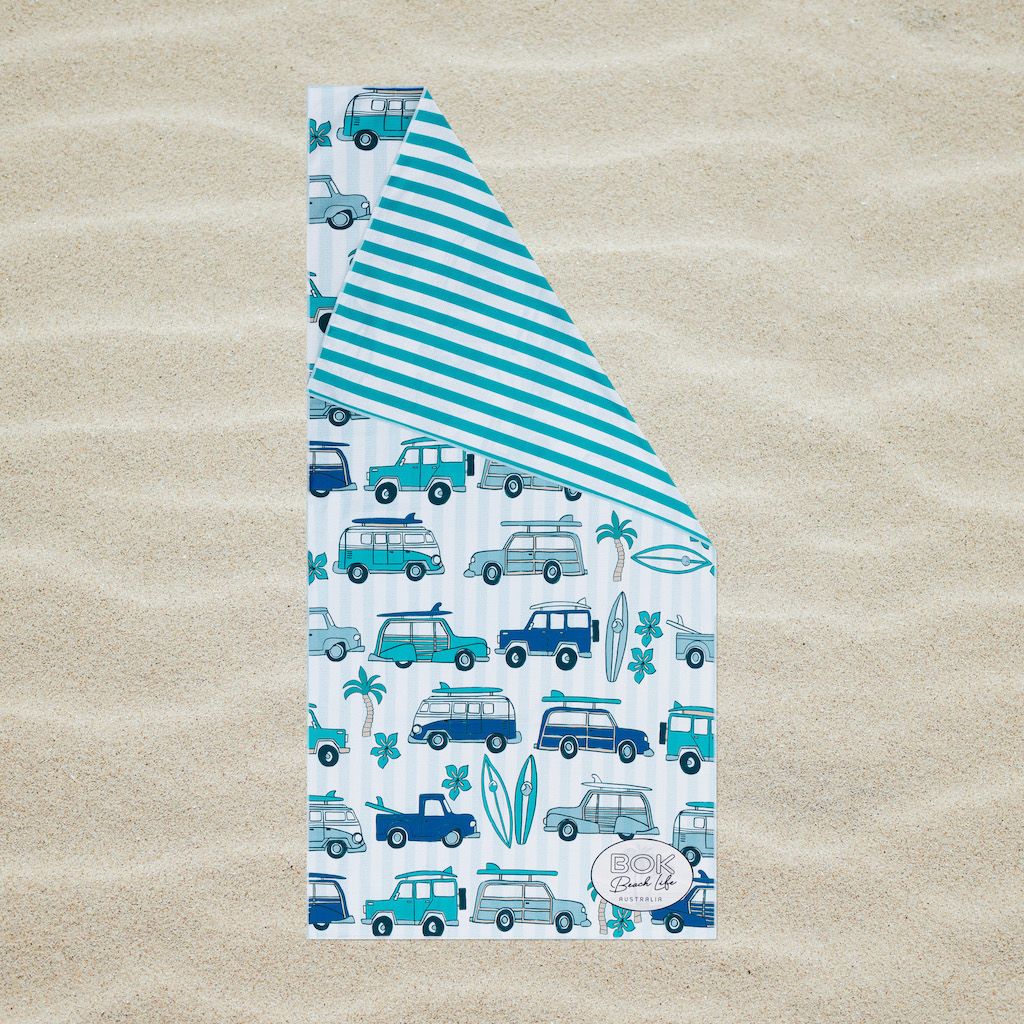 BOK Beach Life Australia ECO Sand Free Beach Towel - Crusin the Coast