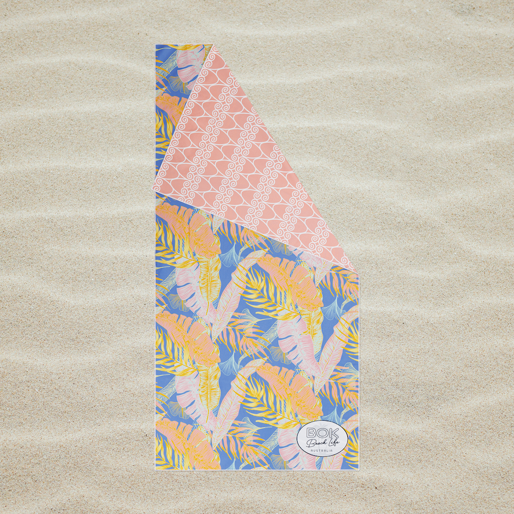 BOK Beach Life Australia ECO Sand Free Beach Towel - Sunset Palms