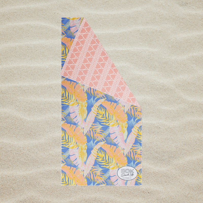 BOK Beach Life Australia ECO Sand Free Beach Towel - Sunset Palms