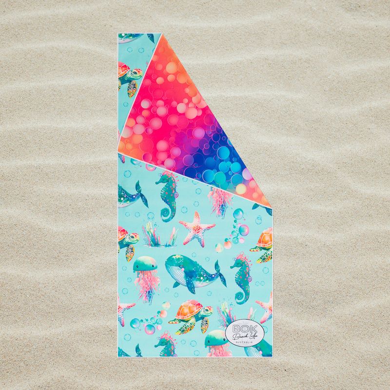 BOK Beach Life Australia ECO Sand Free Beach Towel - Rainbows End