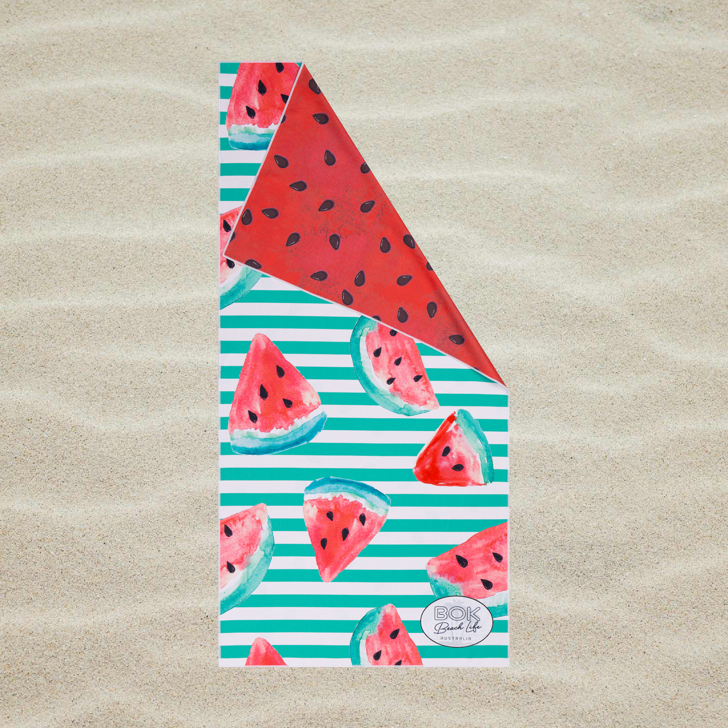 BOK Beach Life Australia ECO Sand Free Beach Towel - Watermelon Splash