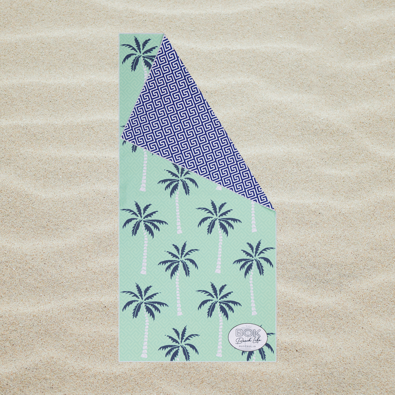 BOK Beach Life Australia ECO SAND FREE BEACH TOWEL - BOMBORA PALMS