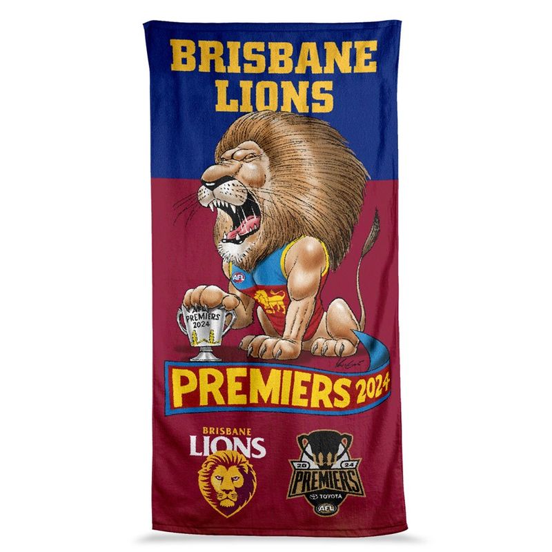 Brisbane Lions 2024 Mark Knight Beach Towel