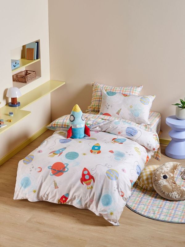 Linen House Kids Space Discovery Quilt Cover Set: Single