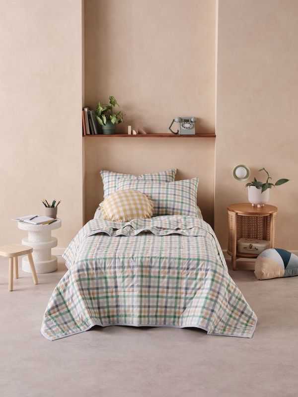 Linen House Kids Playground Green Coverlet Set