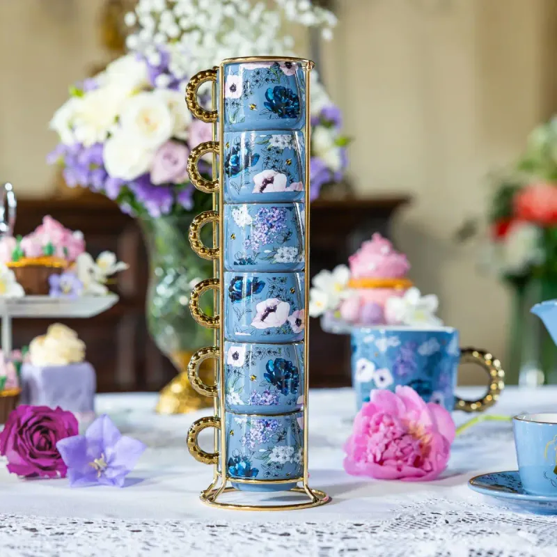 Set of 6 stackable cups - Bridgerton