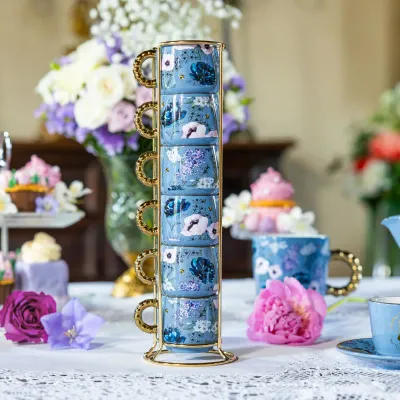 Set of 6 stackable cups - Bridgerton