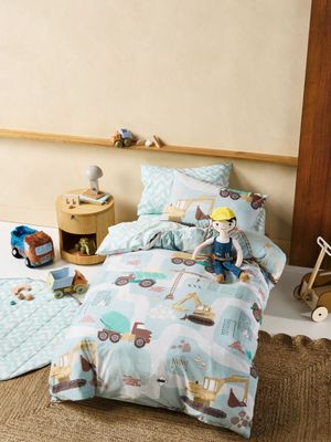 Linen House Kids The Big Build Quilt Cover Set: Queen