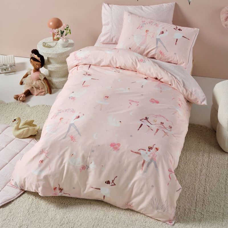 Linen House Kids Swan Lake Quilt Cover Set: Queen