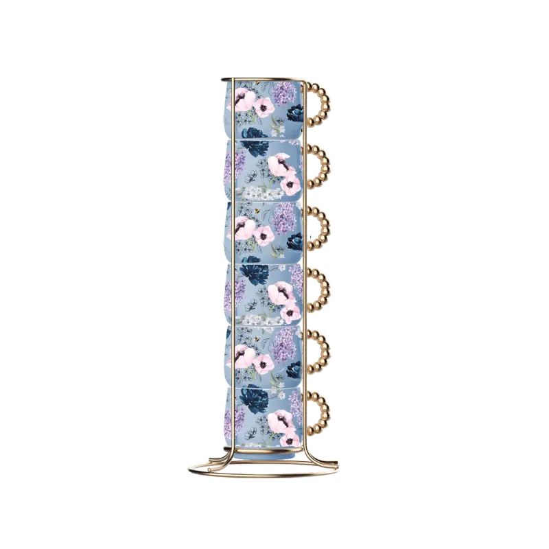 Set of 6 stackable cups - Bridgerton