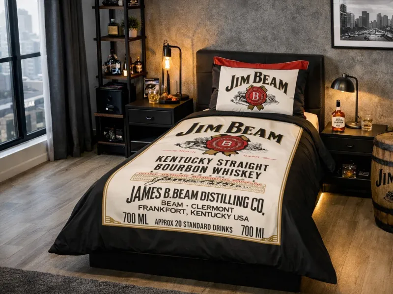 Classic Jim Beam Quilt Cover Set: Single