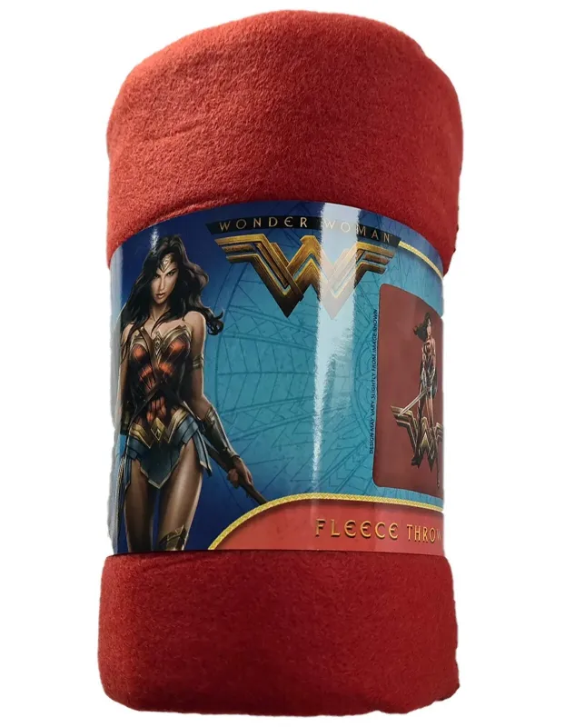 Wonder Woman Polar Fleece Throw Rug Blanket. DC Merchandise