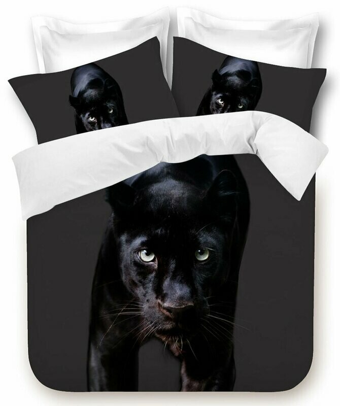 Georges Black Panther Quilt Cover Set: Double