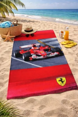 Ferrari Grand Prix Beach Pool Bath Towel