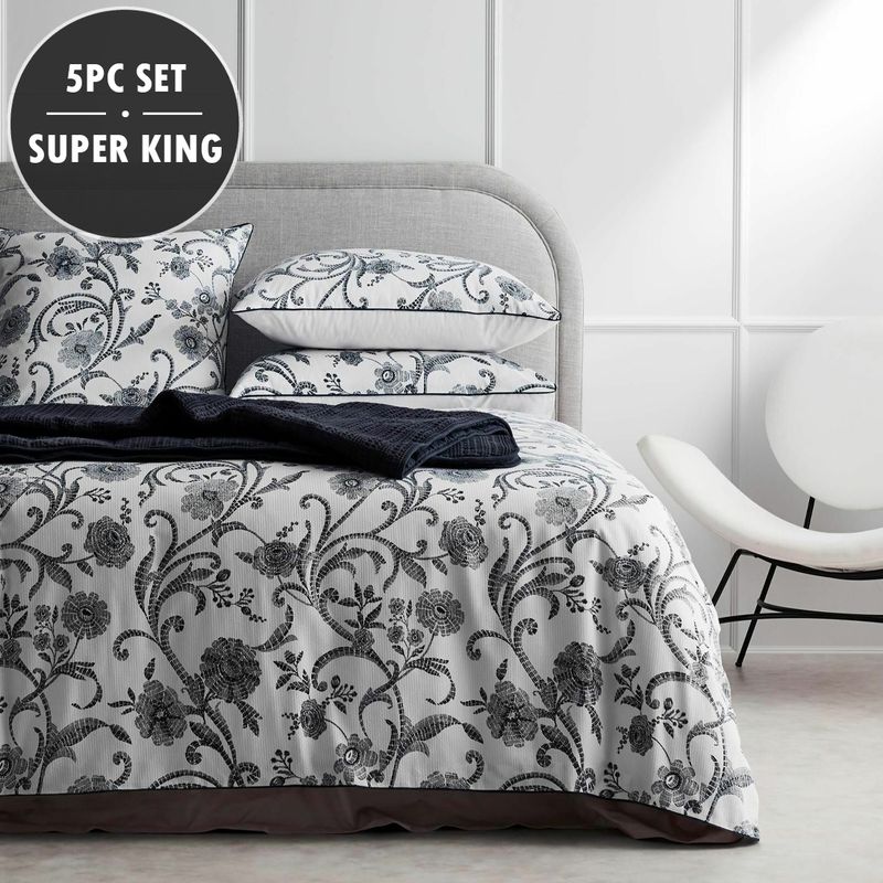 Sheridan Traynor Quilt Cover – Midnight - Dobby Print : Super King