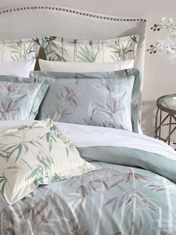 Grace By Linen House Bamboo Florette Sage Quilt Cover Set Queen