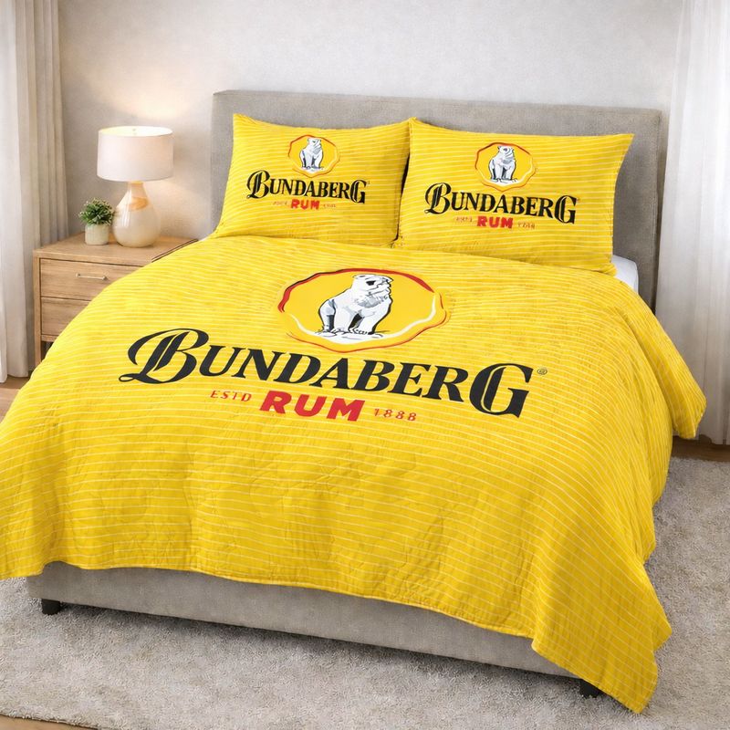 Bundaberg Rum Pinstripe Quilt Cover Set: Double