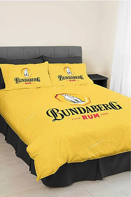 Bundaberg Rum Pinstripe Quilt Cover Set: Double
