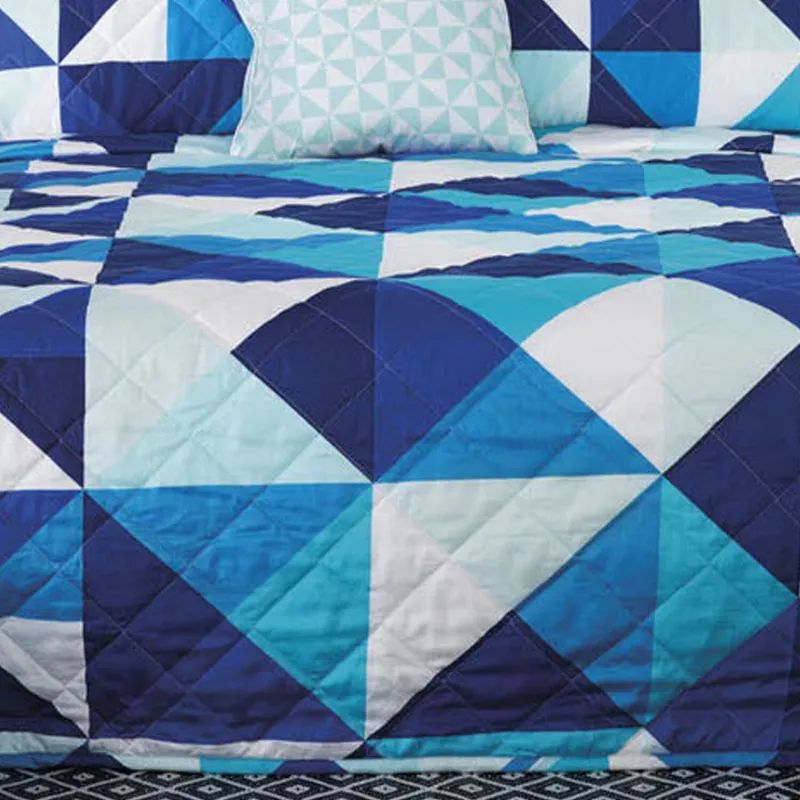 Bianca Cruze Blue Queen Bedspread – 100% Cotton Chenille