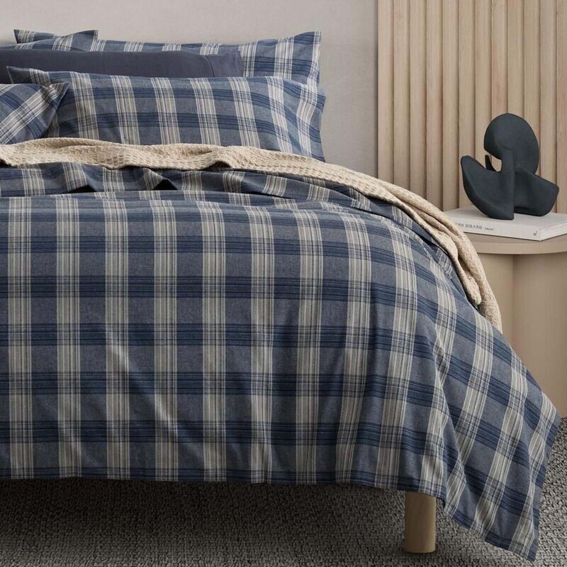 Jennings Queen Bed Flannelette Quilt Cover Set Jennings Queen Bed Flannelette Quilt Cover Set