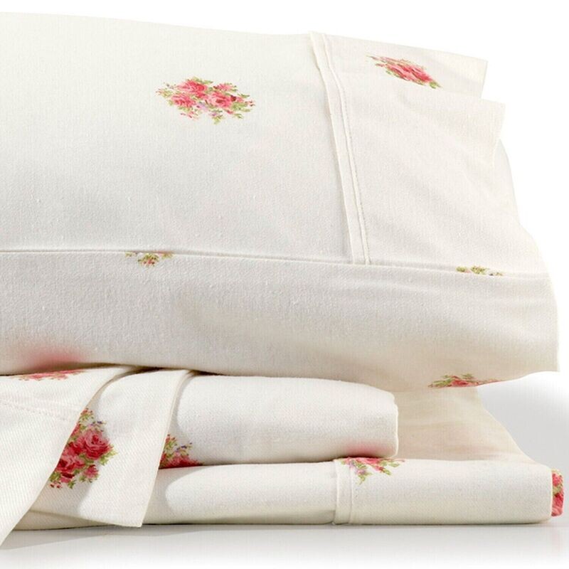 French Bouquet Queen Flannelette Sheet Sets