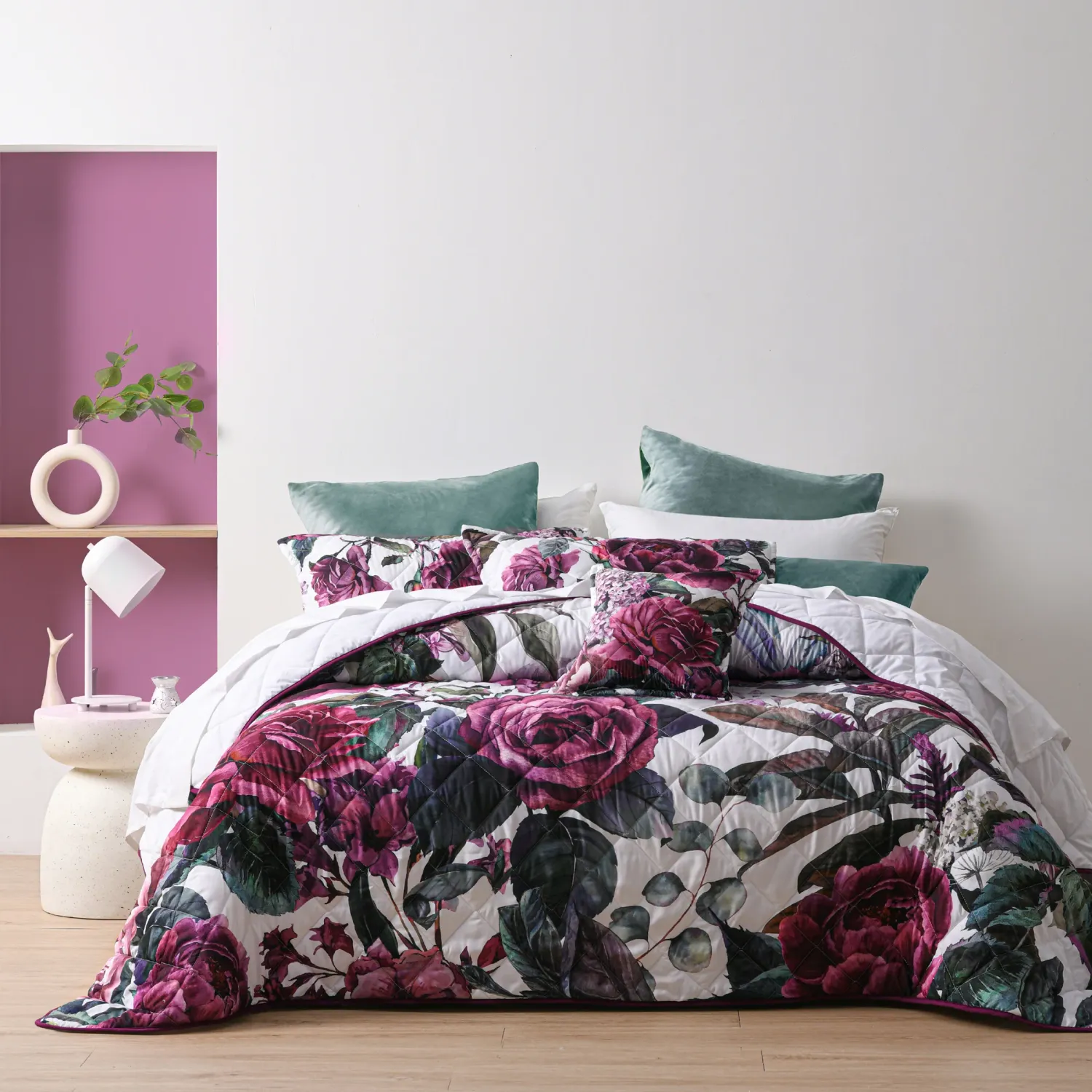 Bianca Abigail Bedspread Set – Berry: King