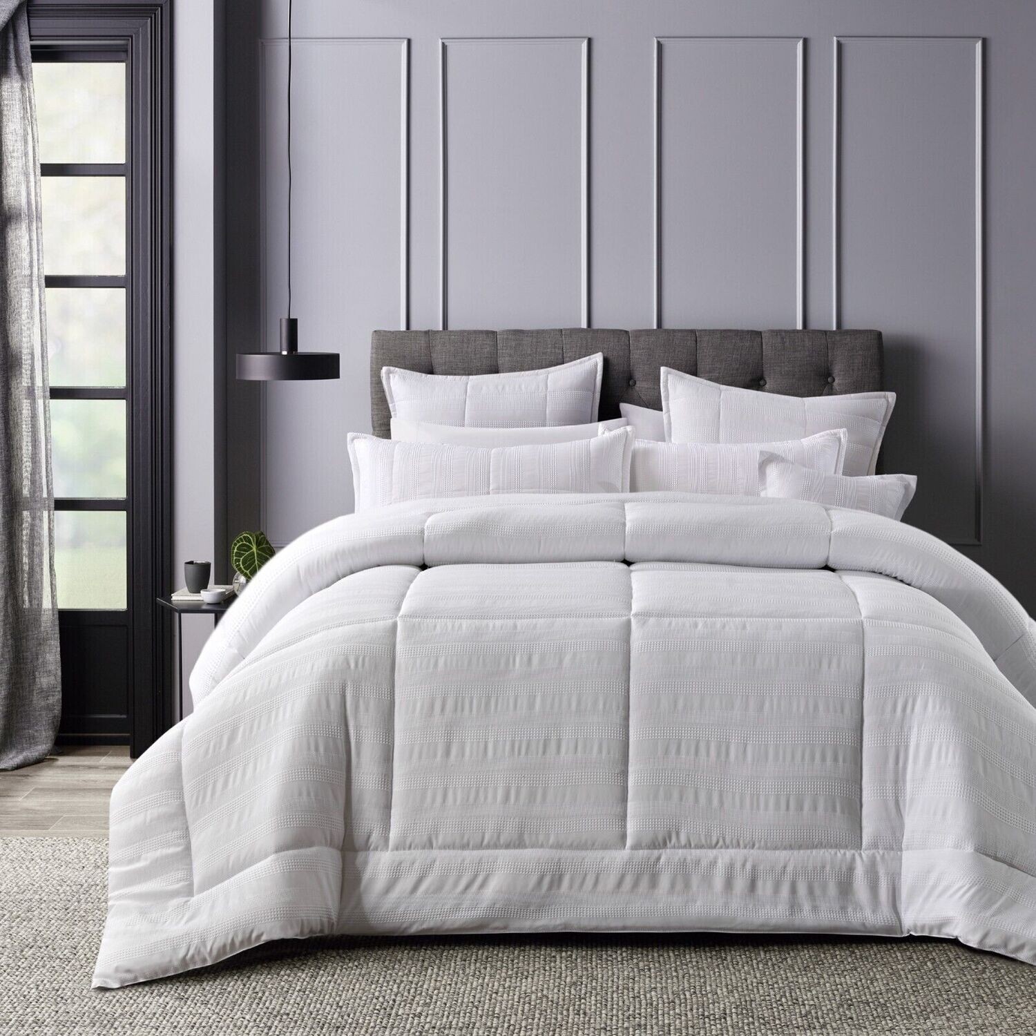 Porter Comforter Set White Super King