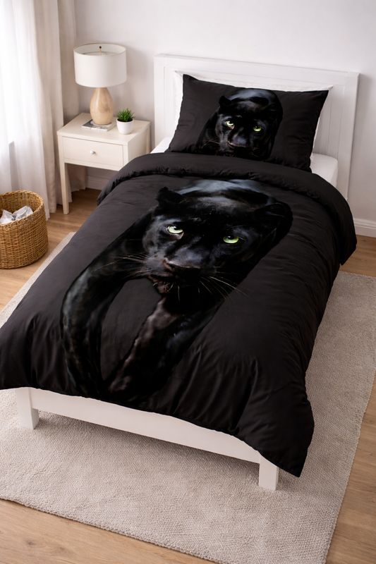 Georges Black Panther Quilt Cover Set: Single