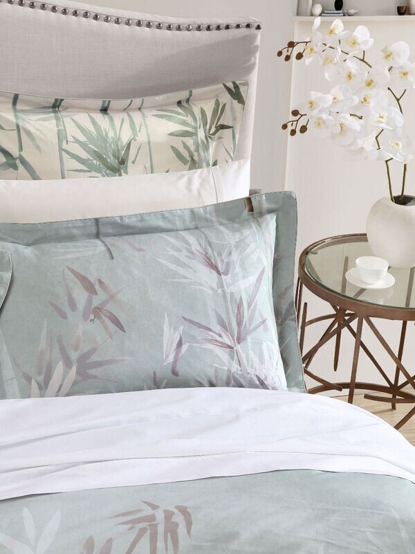 Grace By Linen House Bamboo Florette Sage Quilt Cover Set King