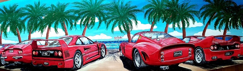 Ferrari On the Beach Bar Runner