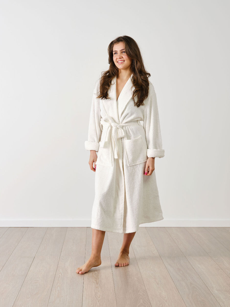 Linen House Terry Robe – White (Cotton Terry)