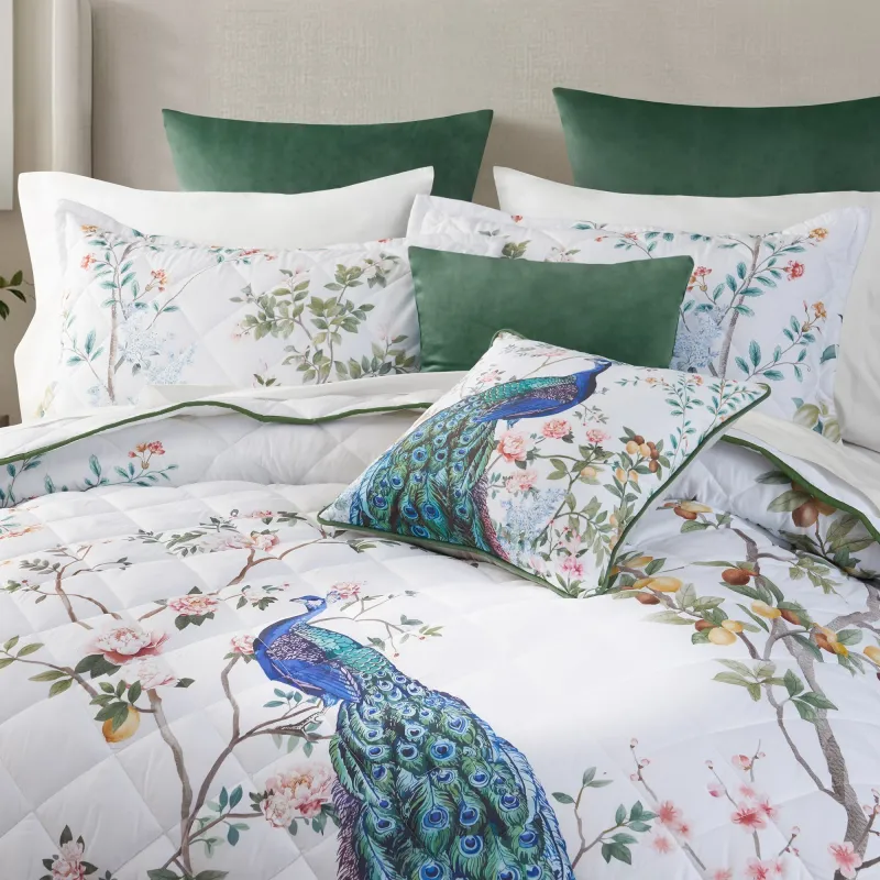 Bianca Priya Bedspread Set White: King