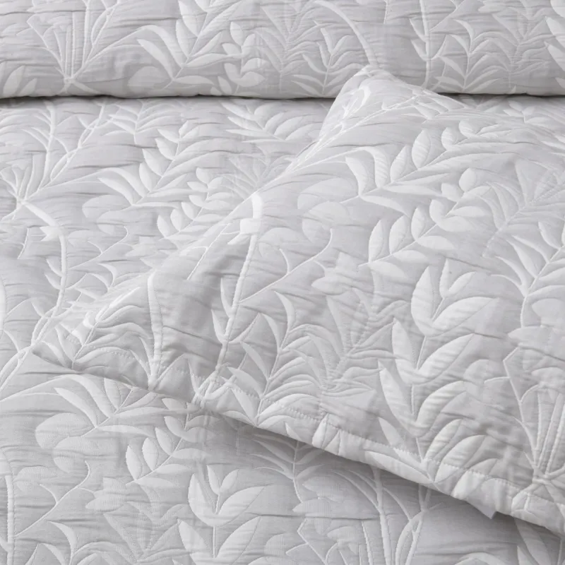 Bianca Ember Quilt Cover Set – Grey: Queen