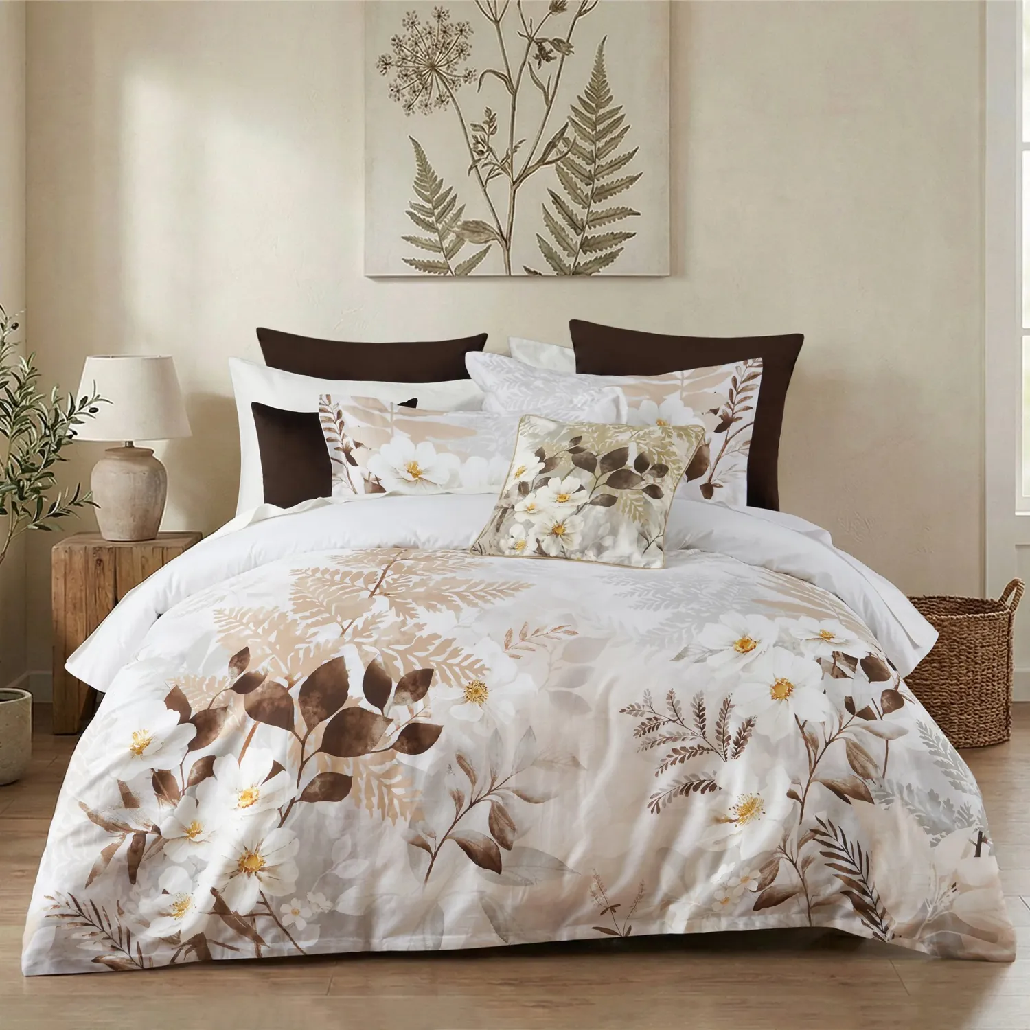 Bianca Jubilee Quilt Cover Set – Natural: Super King