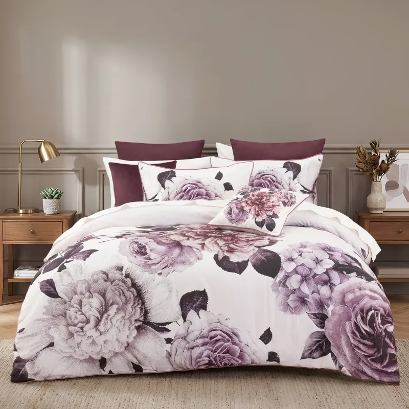 Bianca Kiara Quilt Cover Set – Lavender: Queen