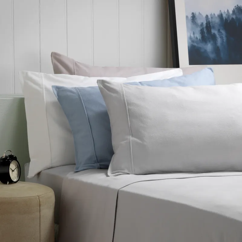 Bianca Fletcher Flannelette Sheet Set – Silver: King