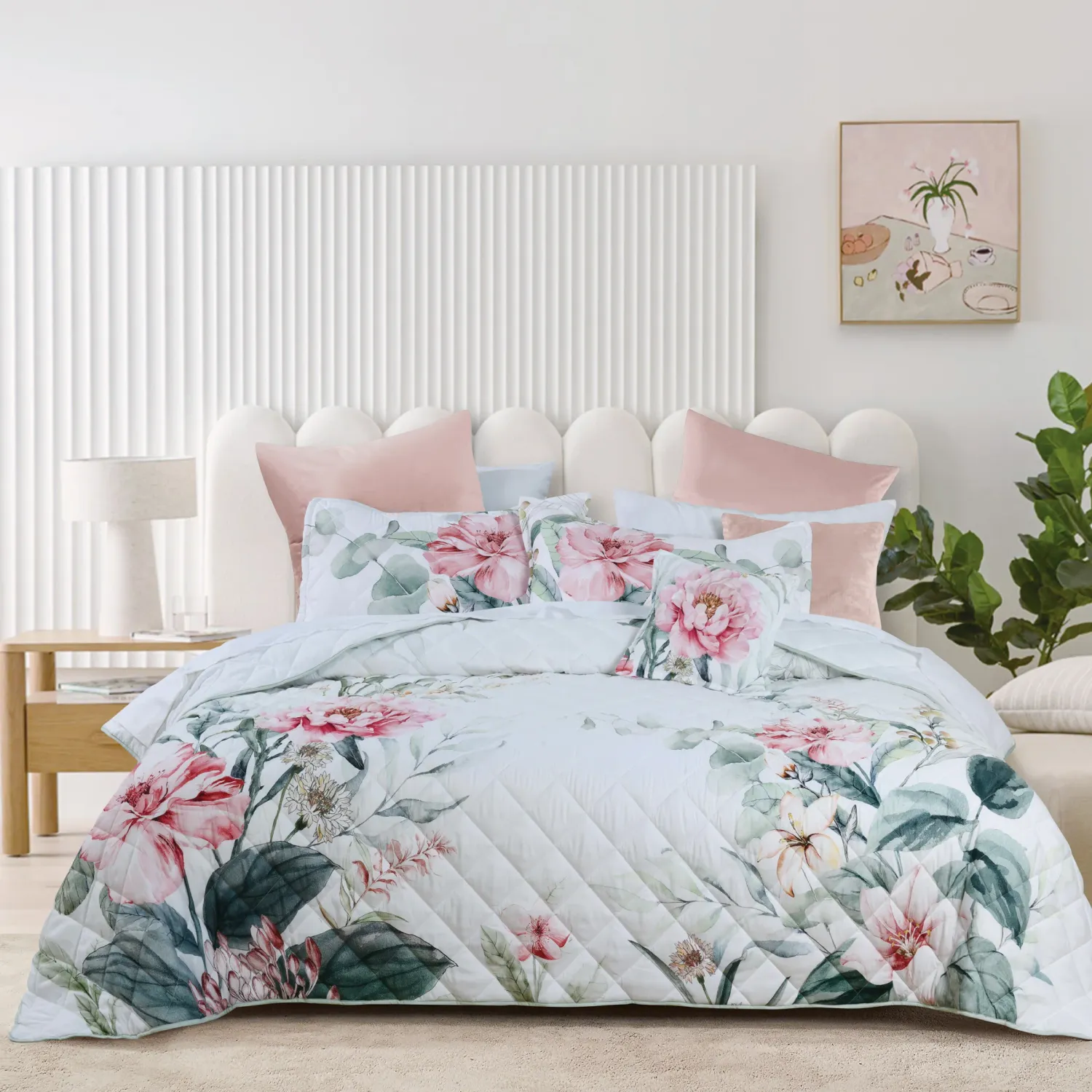 Bianca Coleraine Bedspread Set – White: Queen