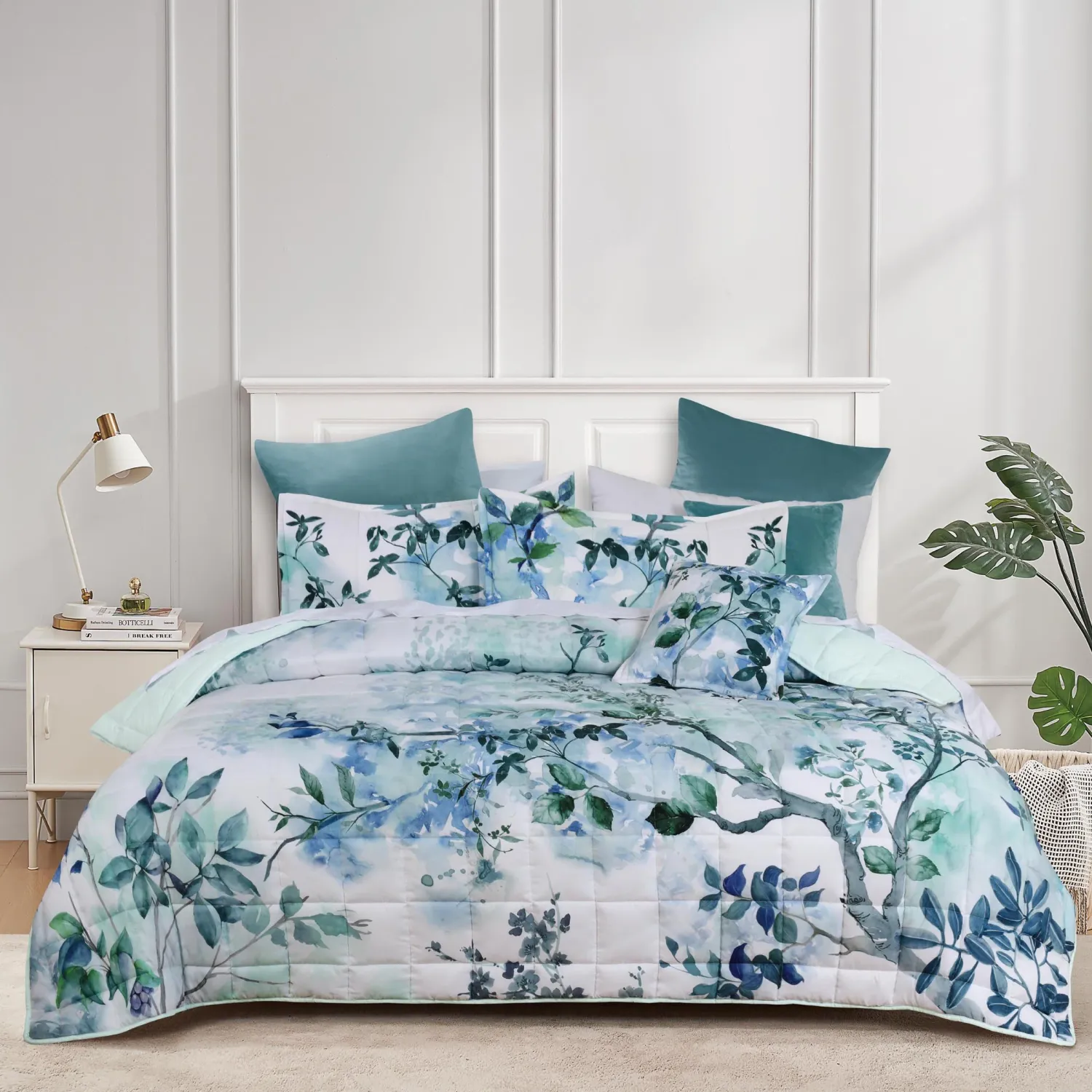 Bianca Woodbury Bedspread Set – White: King
