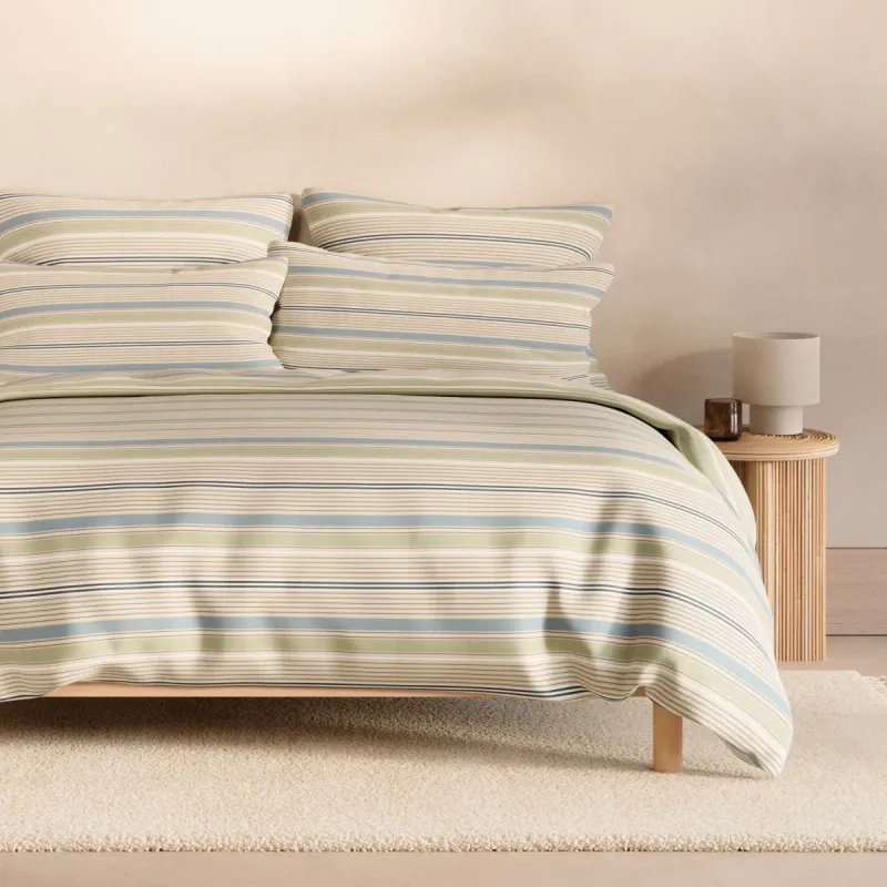 Sheridan Isle Stripe Quilt Cover Set – Poolside: King