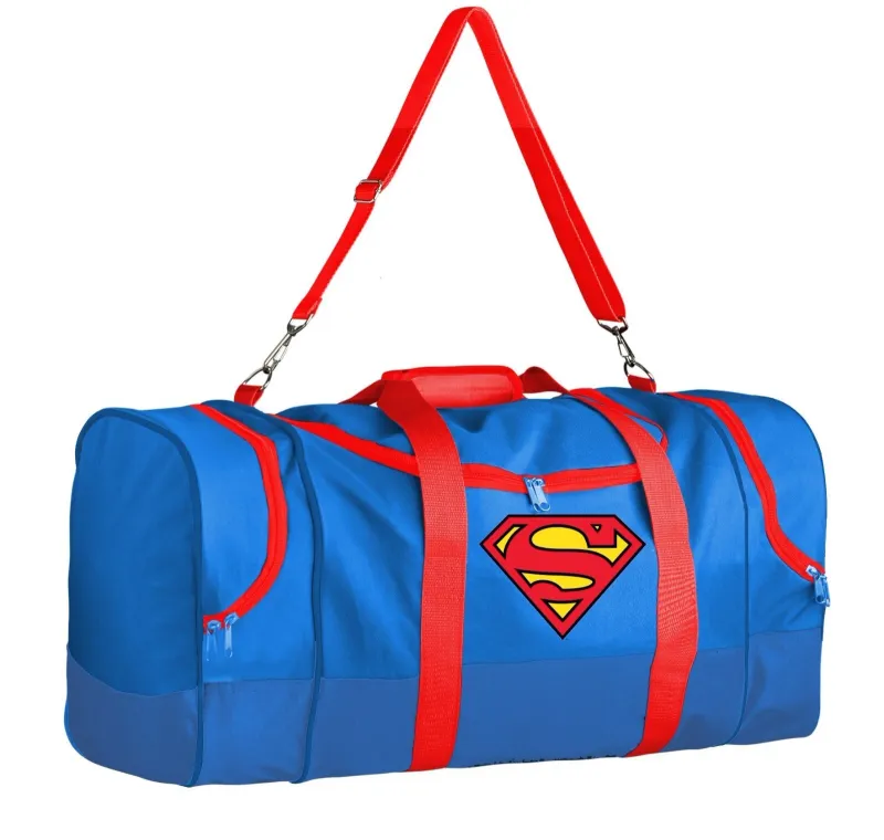 DC Comics Superman Sports Bag – Blue Gym Duffle