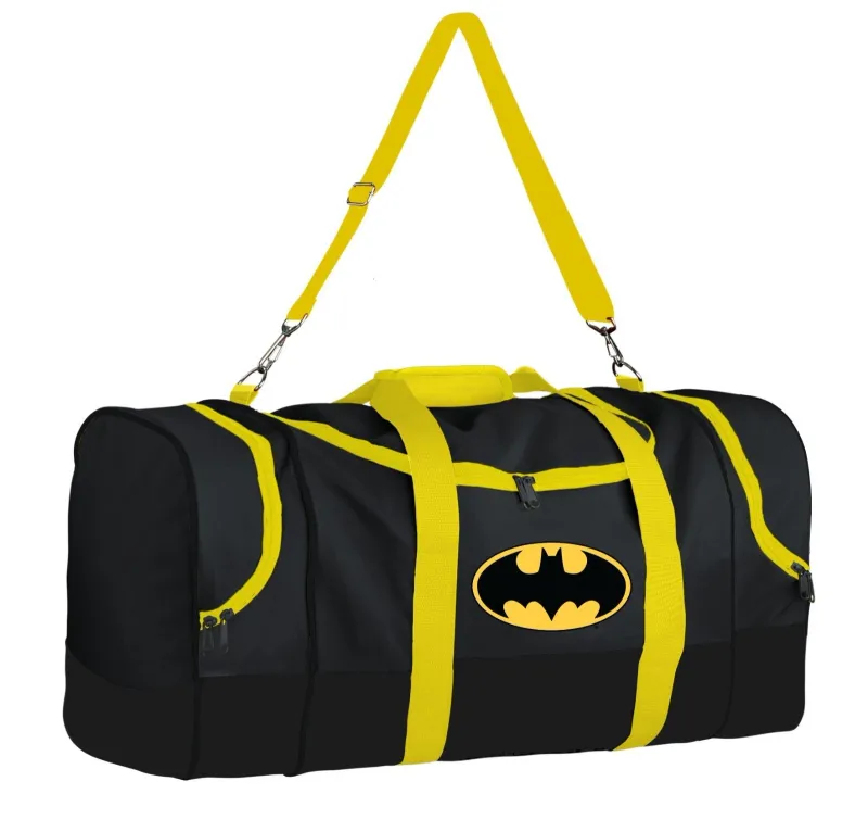 DC Comics Batman Sports Bag – Black Gym Duffle