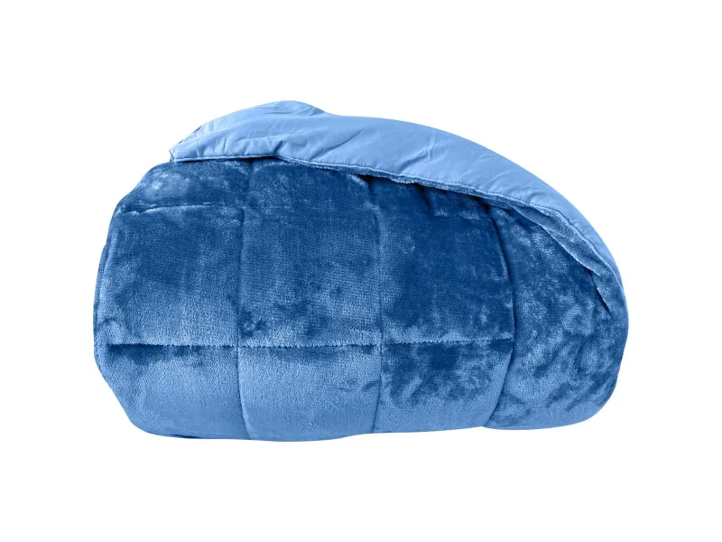 Odyssey Living  Deluxe Faux Fur Denim Comforter Set: Queen