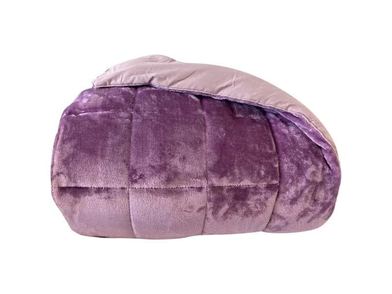 Odyssey Living Deluxe Faux Fur Lilac Comforter Set: King