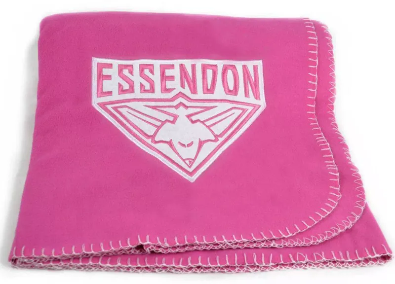 Pink Essendon Bombers Polar Fleece Blanket - NBCF