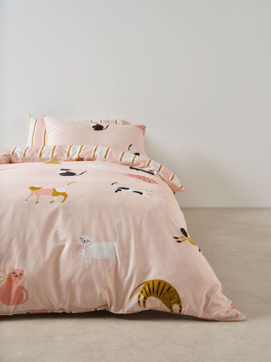 Linen House Kids Cats 'n' Bows Quilt Cover Set: Single